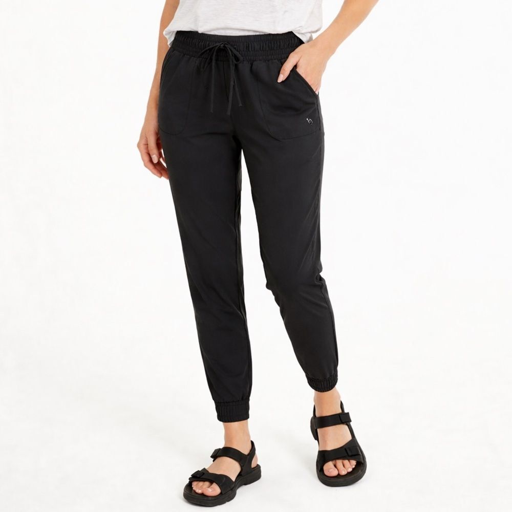 Albion Destination Jogger Pants Black Size Small Elastic Waist Athleisure Travel
